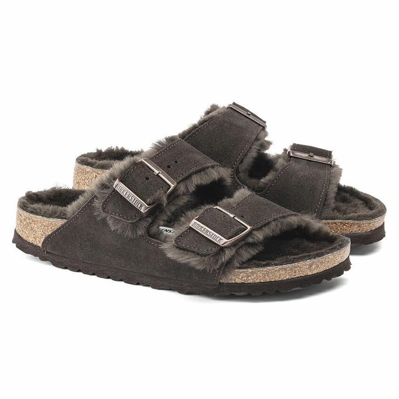 Birkenstock Shearling Ruskind Læder Arizona Herre Beige | DK 261SGL